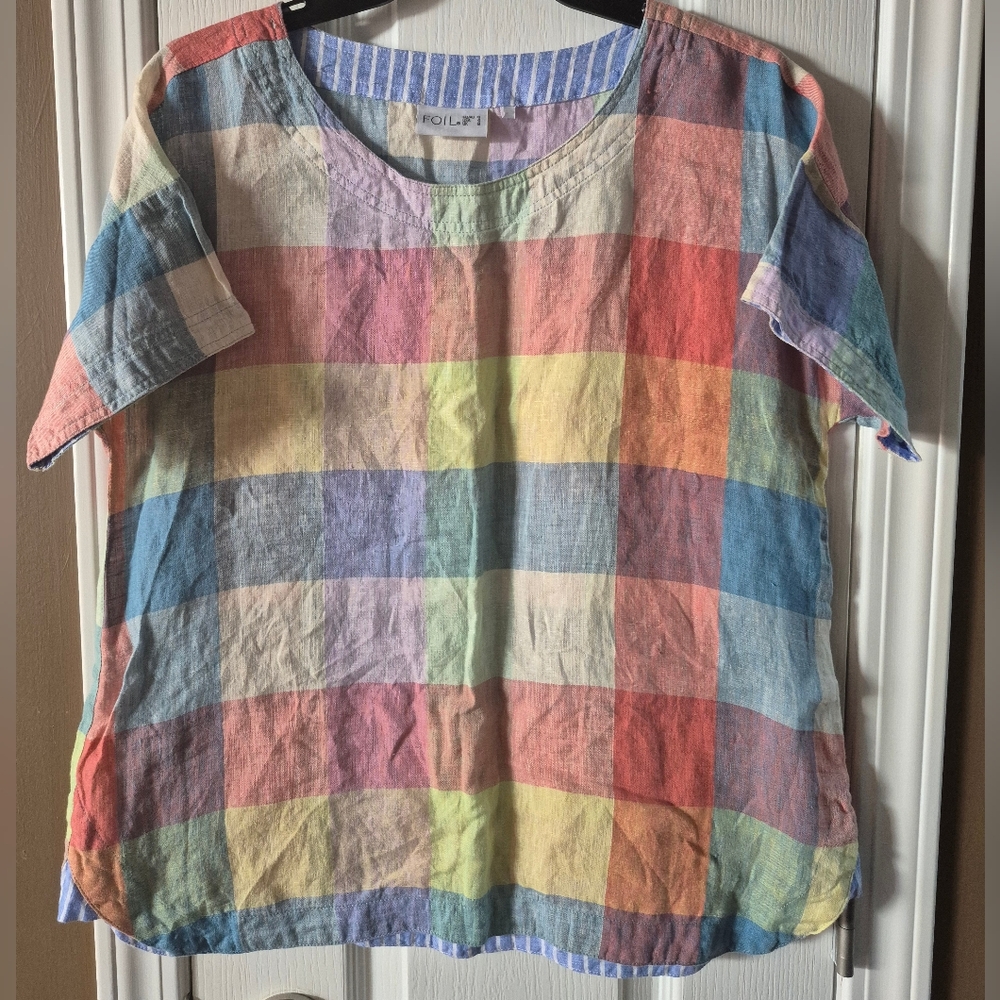 Foil LINEN ladies Blouse